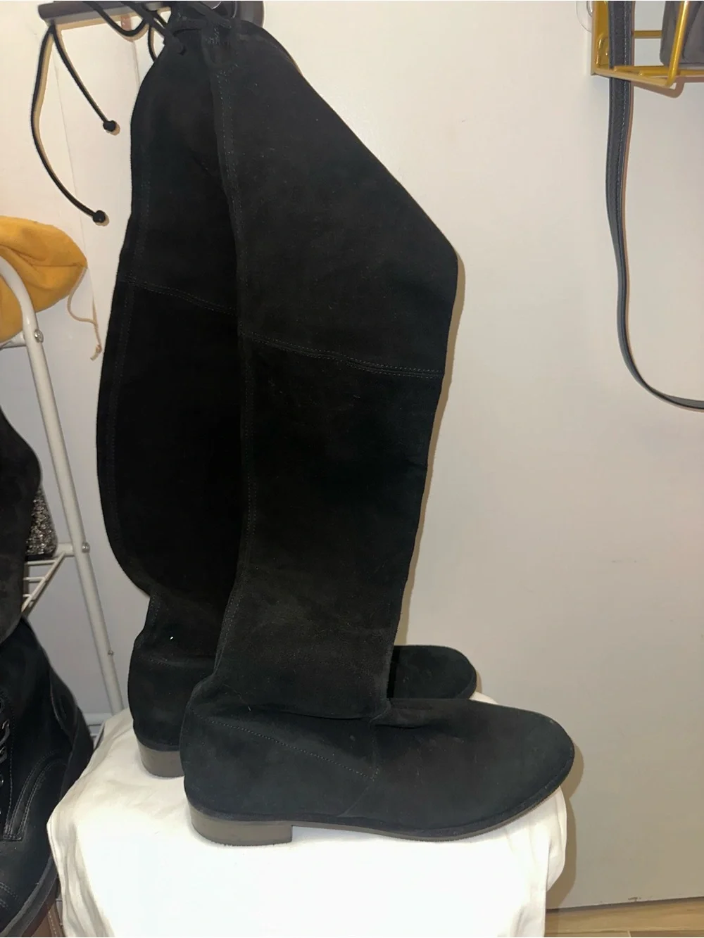 Stuart Weitzman Black Over-the-Knee Suede Boots 8.5